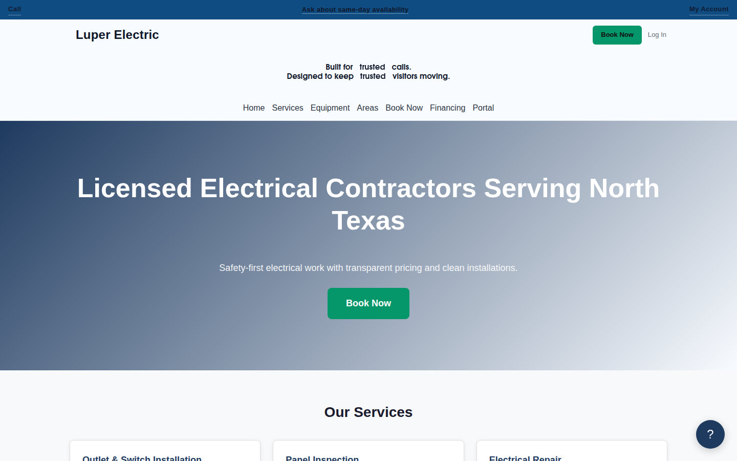Electrical Demo desktop home