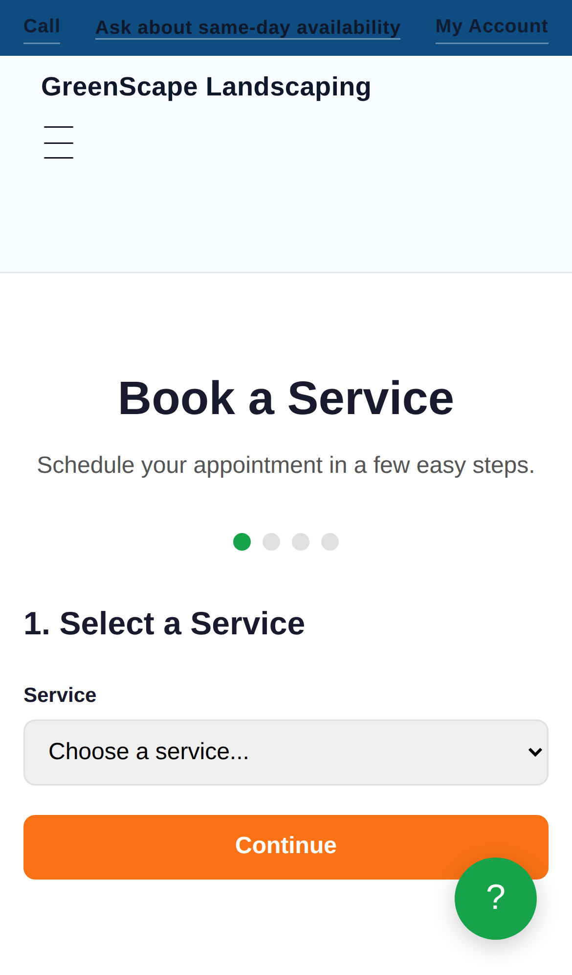 Landscaping Demo mobile feature
